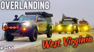 3 Overlanding Rigs - West Virginia PART 1 | Sun - Rain - Snow? Go Fast Camper | Alu-Cab Wedge Camper