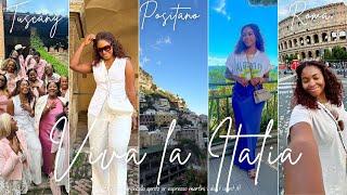 TRAVEL VLOG|| Exploring Italy with the BEST Bookclub || Florence + Tuscany + Amalfi Coast + Roma!!