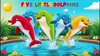 Five Little Dolphins | Fun and Colorful Kids Song! Splash, Swim & Sing Along