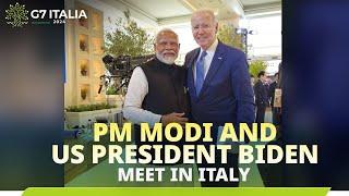 PM Modi holds a conversation with US President Biden in Italy