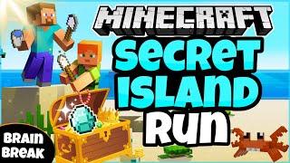  Minecraft Secret Island Treasure Run  Fitness Run | Brain Break | GoNoodle Inspired