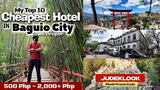 Where to Stay in Baguio City | TOP 10 Cheapest / Affordable Hotels near Burnham Park & Session Road