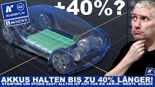 Normal driving extends the lifespan of electric car batteries by up to 40%, says Stanford Univers...