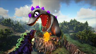 Super Godzilla vs King Reptar ! Who is Stronger? Ark dino battle 2022 | Agent Barron
