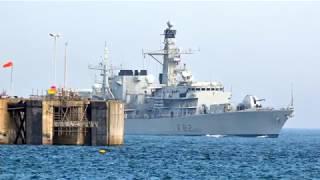 HMS Somerset arrives at the Port of Dover