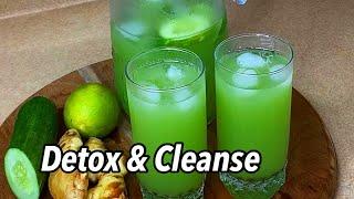 Cucumber, Ginger & Lime Juice. Detox & Cleanse (reduce belly fat)