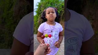 Cute Baby Girl helps papa and brother get their lollipop #shorts #viral #trending