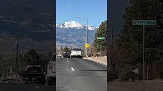 View from Colorado Springs #shorts #pikespeak #mountain #road #travel #visitcolorado #roadtrip #usa