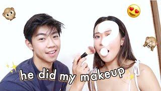 BROTHER DOES MY MAKEUP! | Aika Agustin