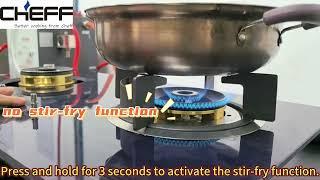 Gas stove new function with stir fry function