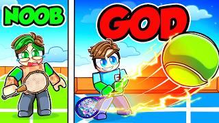 Upgrading NOOB to GOD in Roblox Tennis Simulator