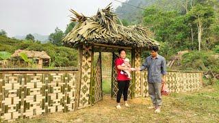 A Single Mother 14-Year-Old Build Complete The Farm Gate With Bamboo In 3 Days - Installed Door Lock