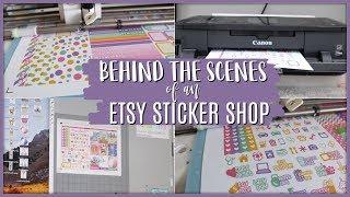 BEHIND THE SCENES OF AN ETSY STICKER SHOP | DAY IN THE LIFE OF A STICKER SHOP OWNER