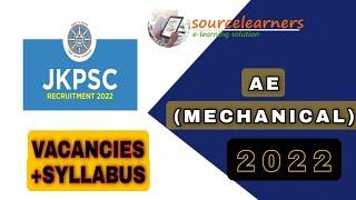 JKPSC AE Mechanical Advertisement public works (R&B) department  @sourcelearners