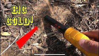 HUGE NUGGET only INCHES DOWN!!! GOLD HUNTING w/ MINELAB GPZ7000