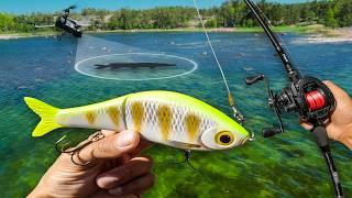 We used a Drone to Sight Fish this ULTRA Clear Lake… 