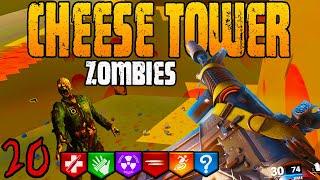 ESCAPING The CHEESE TOWER Custom Zombie Map [BO3 Zombies]