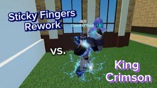 Sticky Fingers Rework Vs. King Crimson | World of Stands PvP