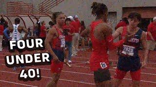 Fastest U.S. High School Boys 4x100m Race EVER?! Four Teams Go Sub-40 In Epic Texas UIL 6A Final