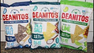 Beanitos: Sea Salt Black Bean Tortilla Chips, Sea Salt & Hint of Lime White Bean Tortilla Chips