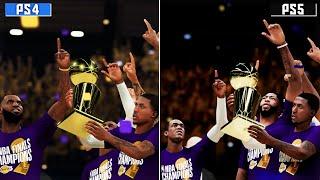 NBA 2K21 - PS5 vs PS4 | Finals & Ring Ceremony Celebration Comparison