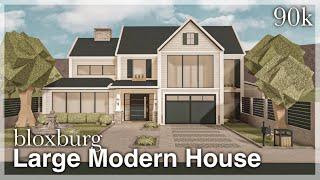 Bloxburg - Large Modern House Speedbuild (exterior)