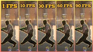 COUNTER STRIKE 2 FPS COMPARISON 1 FPS VS 10 FPS VS 30 FPS VS 60 FPS VS 90 FPS