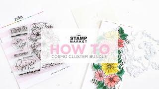 COSMO CLUSTER STAMP & STENCIL HOW TO