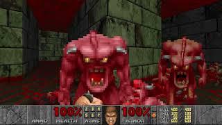 Doom + Doom II: Doom II - Map18: The Courtyard (100%)