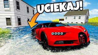 ️ BUGATTI UCIEKA PRZED POWODZIĄ!? | BeamNG Drive