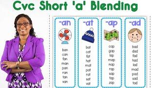 Short 'a' Sound Word Families Level 1C | Blending cvc Sounds | Phonics | Rhyming Words | Spelling