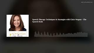 Speech Therapy Techniques & Strategies with Chris Wegner - The Speech Dude