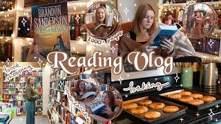 READING VLOG | words of radiance is blowing my mind, book shopping and baking 