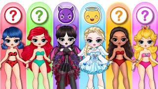 If Elsa & Wednesday Become Angel or Devil? Who will you choose? | Best DIY Fashion Paper Dolls