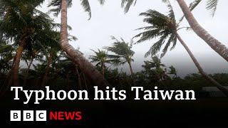 Taiwan hit by super typhoon Kong-rey | BBC News