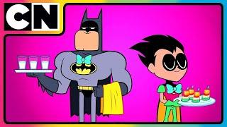 Teen Titans Go | Robin "Cave Sits" on Batman Day!  | #batman | #cartoon | @cnindia