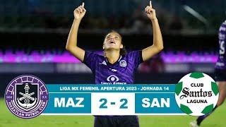 Mazatlan Femenil vs Santos Laguna 2-2 Resumen Goles 2023