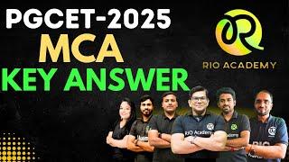 PGCET  MCA  - 2025  | key Answer | #pgcet2025