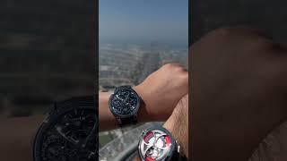 Palm Jumeirah Dubai and MB&F wrist rolls #luxurywatches #mbandf #watches #dubai #palmjumeirah