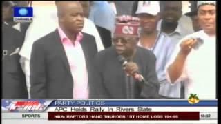 Amaechi Hosts APC Rally, Akande, Tinubu, Buhari Present