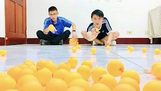 實測到底要投多少球才會進？瓶蓋乒乓球！bottle cap ping pong game【阿丞哥哥】