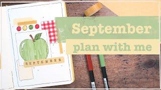 September 2024 | Bullet Journal Set Up | Plan With Me - Apple Theme