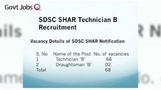 SDSC SHAR Notification 2017 98 Apply online @ shar.gov.in