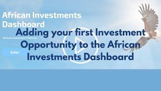 Adding your First Investment Opportunity