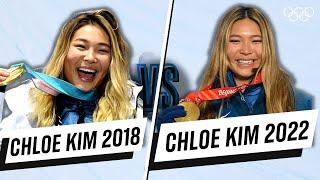 Back to Back Gold  Chloe Kim 2018  Chloe Kim 2022 - Snowboard Halfpipe