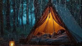 SOLO CAMPING HEAVY RAIN WITH TRANSPARENT PLASTIC TARP‼️