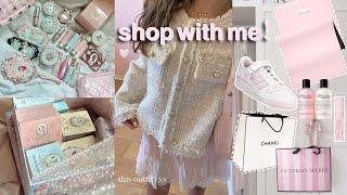 pinterest inspired shop with me! huge makeup haul, clothes, pink pilates princess essentials