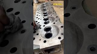 Smooth Cylinder head faceing by Expert worker #shortsfeed #usa #resurfacing #youtubeshorts