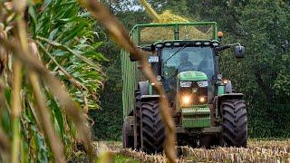 Chopping corn with Claas Jaguar and John Deere / Lohnunternehmen Radi / 2021