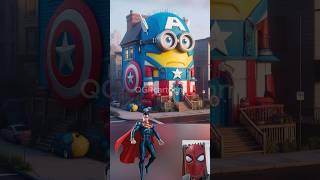 Superheroes house -minion avengers Marvel & DC #marvel #avengers #spiderman#shorts#robot